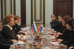 23 December 2014 The National Assembly Speaker meets with the Chairperson of the Federation Council in Moscow 